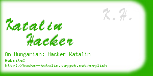 katalin hacker business card